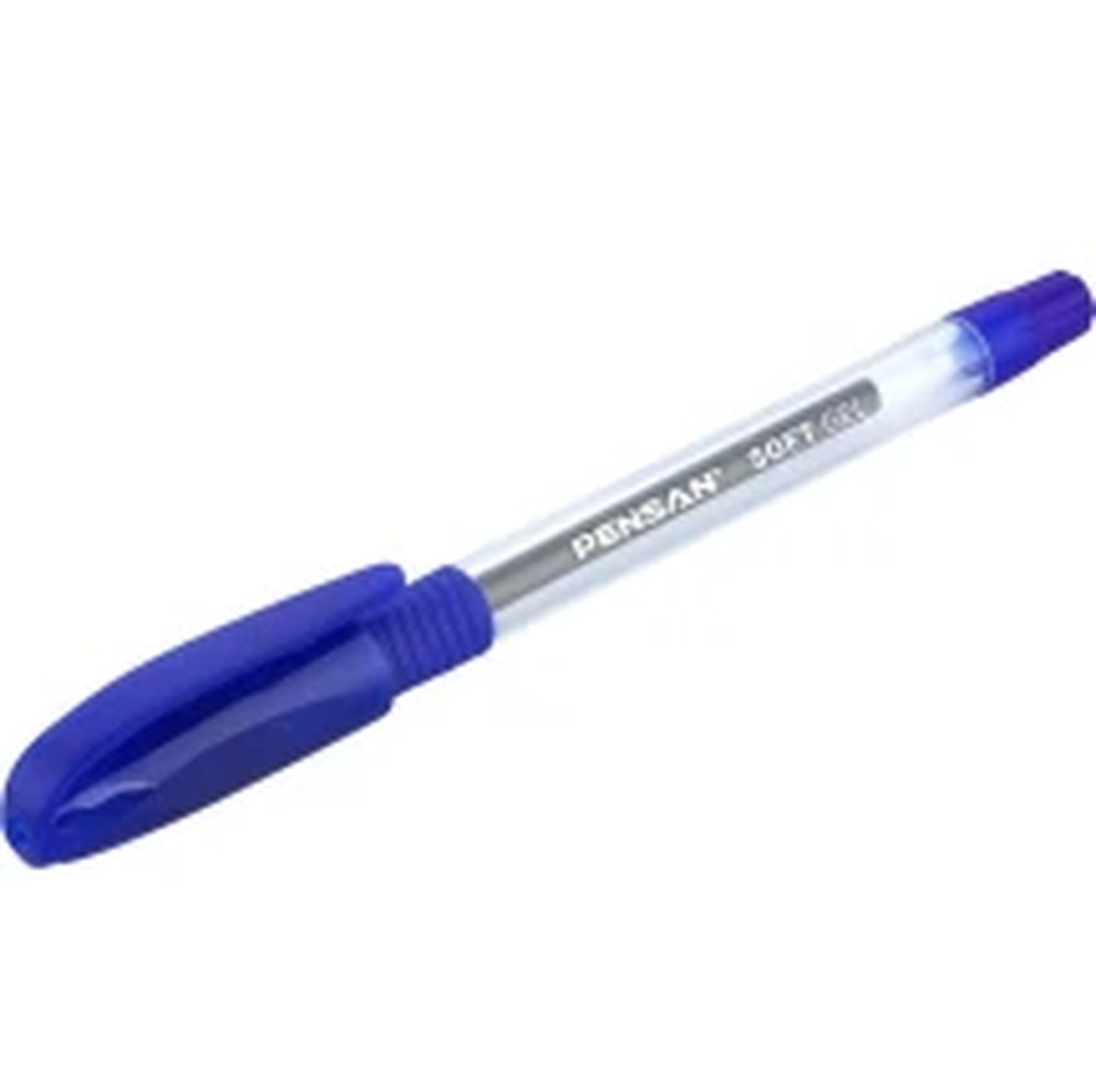 Ручка гелева Pensan Soft Gel 0,7 мм синя 2400/12-Blue